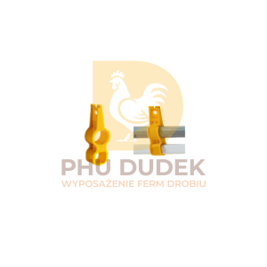 Wieszak żółty  uchwytem do linii pojenia 22x22mm z profilem okrągłym Ø27mm