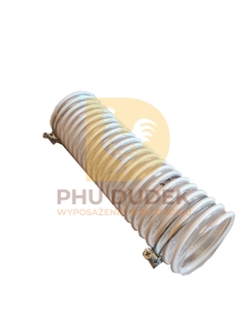 Rura gięta 105mm do wysypu 1m z dwoma opaskami