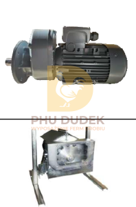 Motoreduktor z zębatką 2,2kW SK30F-100LP/4 przekładnia 21,28, paszociąg pełzakowaty