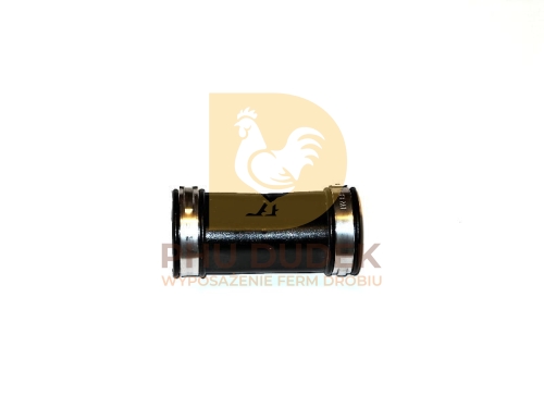 Łącznik prosty złączka mufa do linii pojenia 22x22mm z obejmami nierdzewnymi