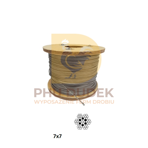 Linka galwanizowana 3mm 7x7 (250m)
